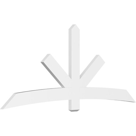 Ekena Millwork Alberta Architectural Grade PVC Gable Bracket, 96"W x 40"H x 2"D x 6"F, 10/12 Pitch GBP096X40X0206ALB00